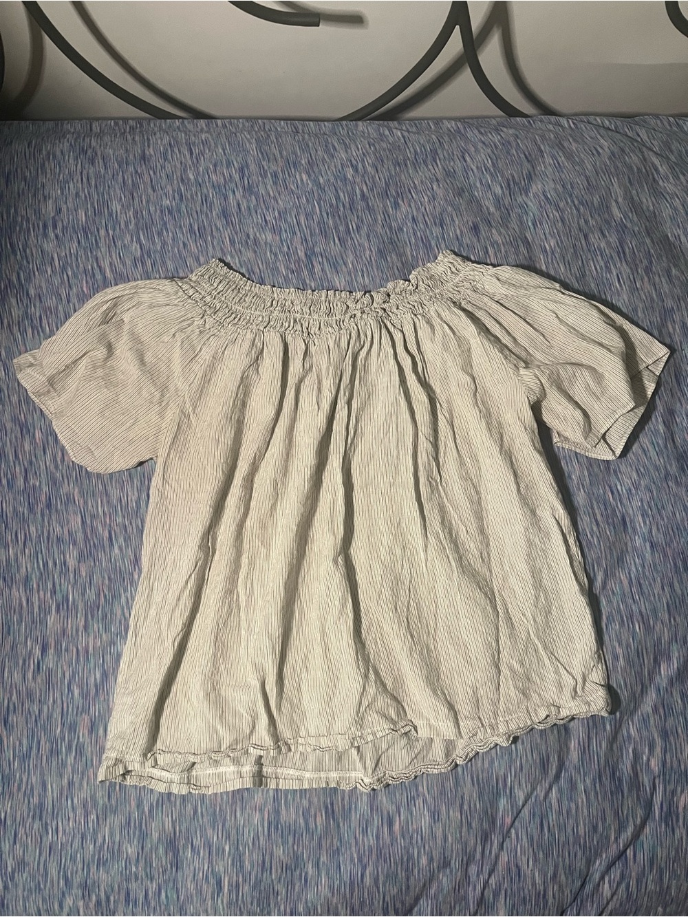 a new day off the shoulder striped top size medium